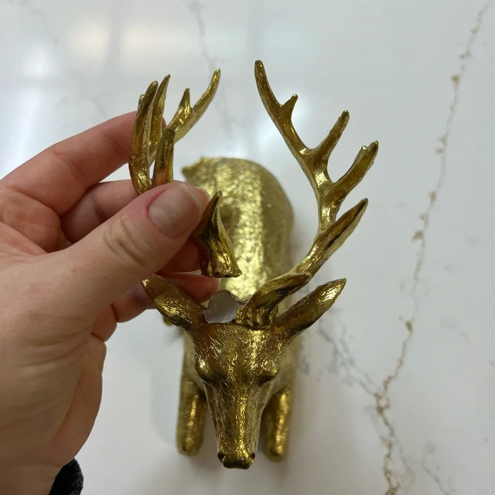 Z GALLERIE WOODLAND DEER GOLD 8